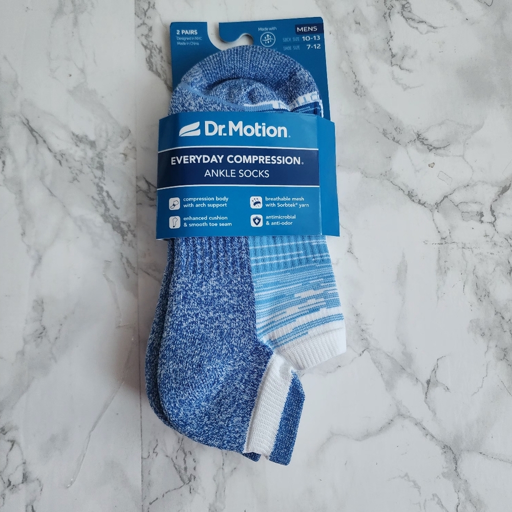 Dr. Motion Ankle Socks 6 Pairs Compression Socks Size Socks 10-13 Shoe 7-12 - Picture 5 of 11